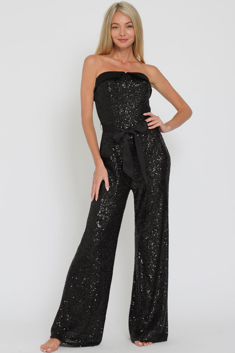 sequin jumpsuit dress Martina Wrap Jumpsuit ~ Midnight Glitz Sequins Show Me Your Mumu