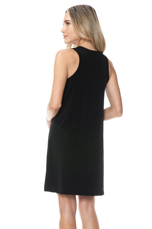 Ariella Solid A Line Dress Large / Black 0208 Ariella Solid A Line Dress Large / Black 0208