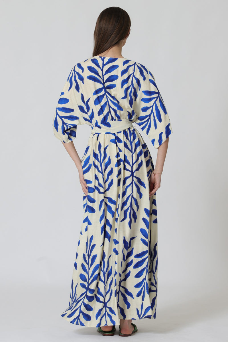 kimono wrap dress maxi Teal Blue Linen Wrap Dress: Maxi Kimono Robe with Shawl Collar