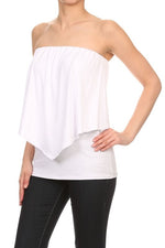 Double Layered Tube Top - White