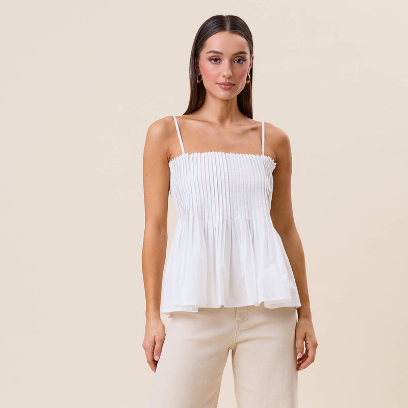 Pintuck Cami Top Ivory | TandyWear