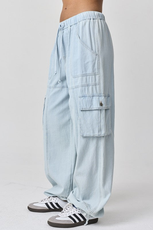Mid Rise Cargo Pants