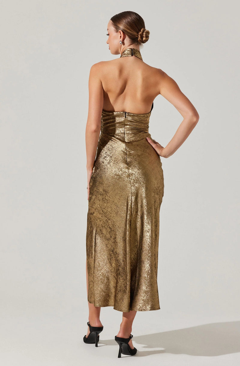 ASTR the Label Marissa Dress - Gold Medium ASTR the Label Marissa Dress - Gold Medium