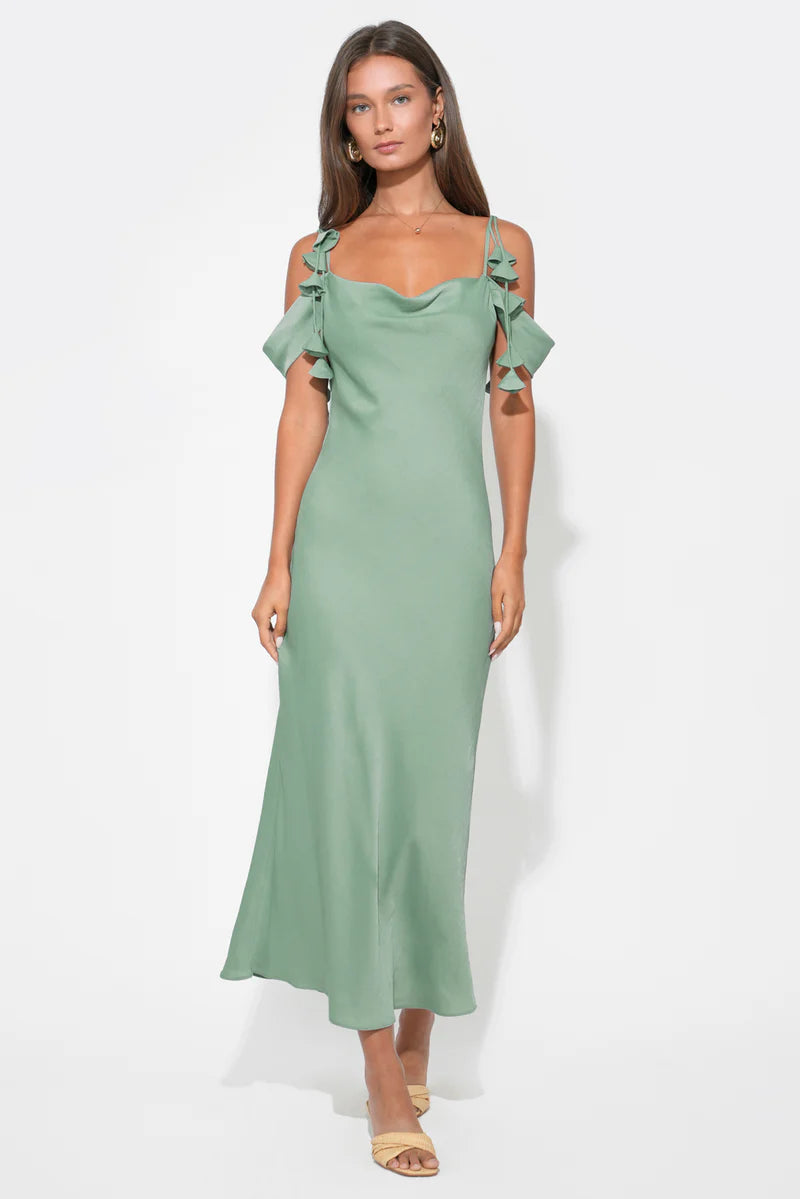 Adelyn Rae Alana Off-The-Shoulder Cowl Neck Dress Sea Jade / Small