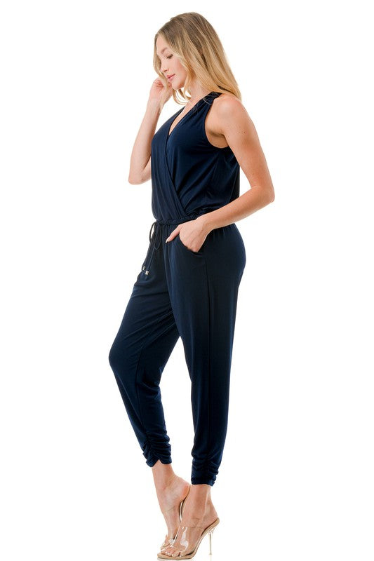 Ariella Belted Surplice Culotte Jumpsuit – TandyWear