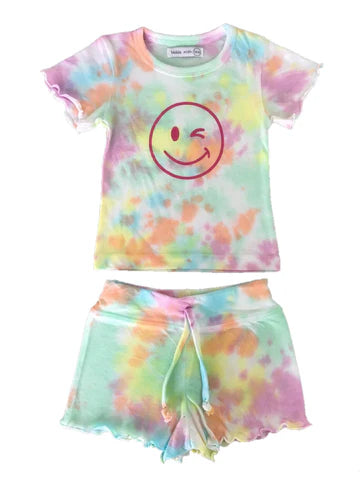 Daisy Smile Tie Dye Tee & Shorts- Baby