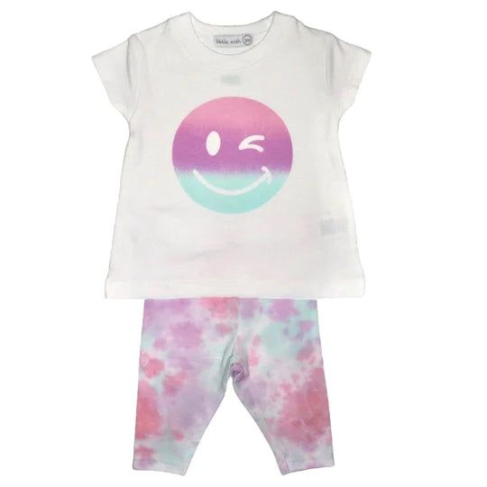Peace Out Smiley Tee & Leggings- Baby