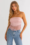 Tube Top With Fringe