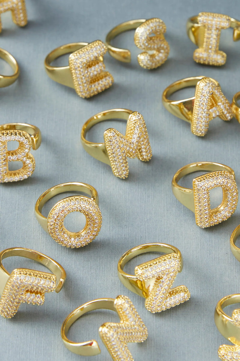 Bubble Initial Ring – TandyWear - Main Image