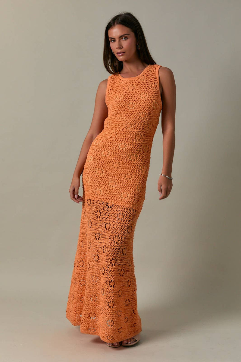 orange sleeveless maxi dress Sienna Maxi sleeveless