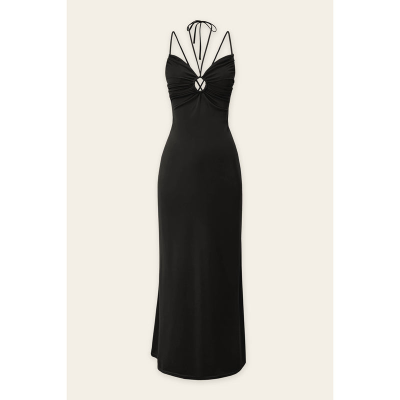 o ring halter dress Neck Cutout Black - Bodycon Mini Dress Hot miami styles