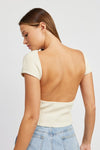 Open Back Sweater Top