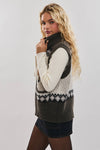 Horse Zip Up Sweater Vest
