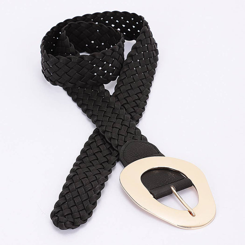 Metal Buckle Braided Belt