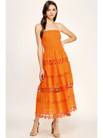 Eyelet Lace Tube Dress