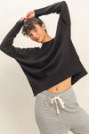 Round Roll Neck Drop Shoulder Sweater