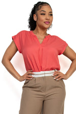 V-Neck Short Sleeve Top