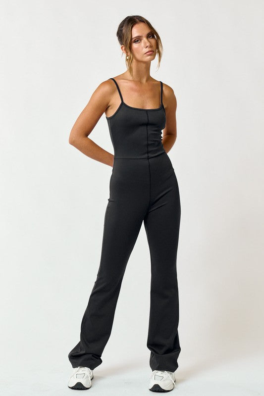 Stretch Strappy Bootcut Jumpsuit