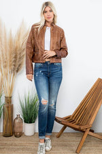 Garment Dye Double Zipper Pocket Jacket