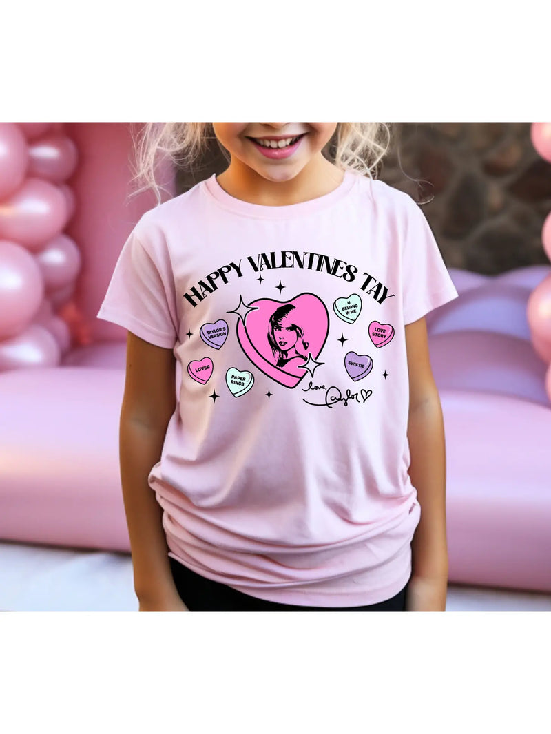 Happy Valentine’s Tay Candy Tee- Girls