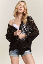 Long Sleeve Crochet Cardigan
