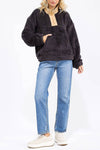 Zip Up Pullover Sherpa Sweater