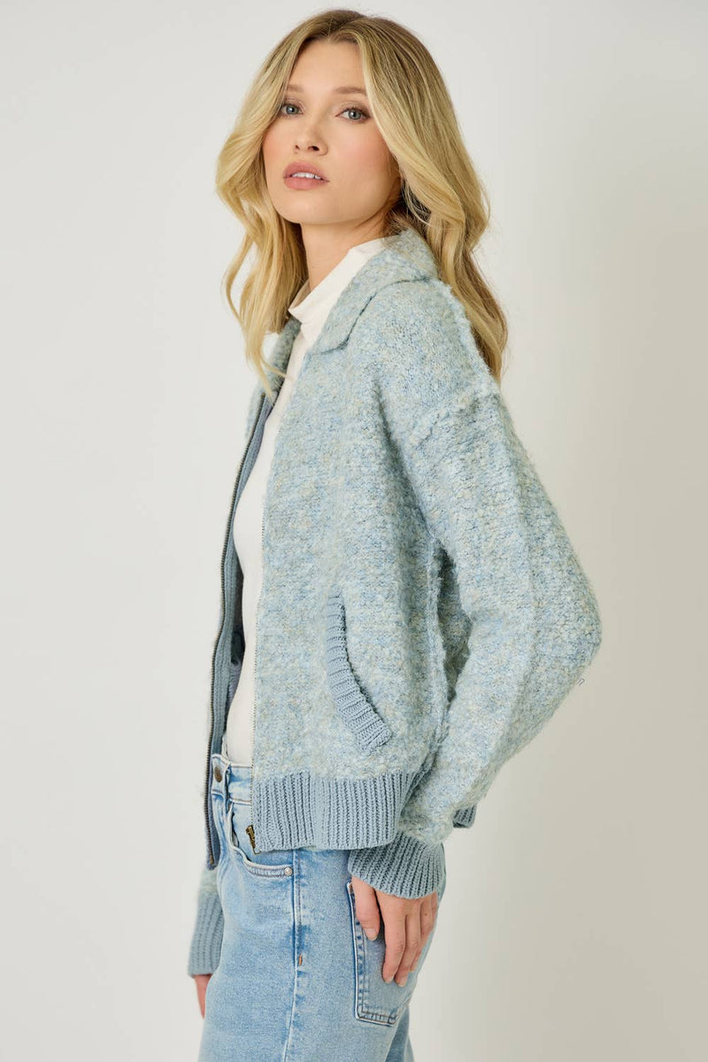 Zip-Up Sweater Jacket