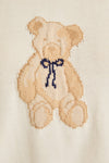 Long Sleeve Crew Neck Teddy Bear Sweater