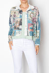 Origami Sequin & Lace Crop Jacket