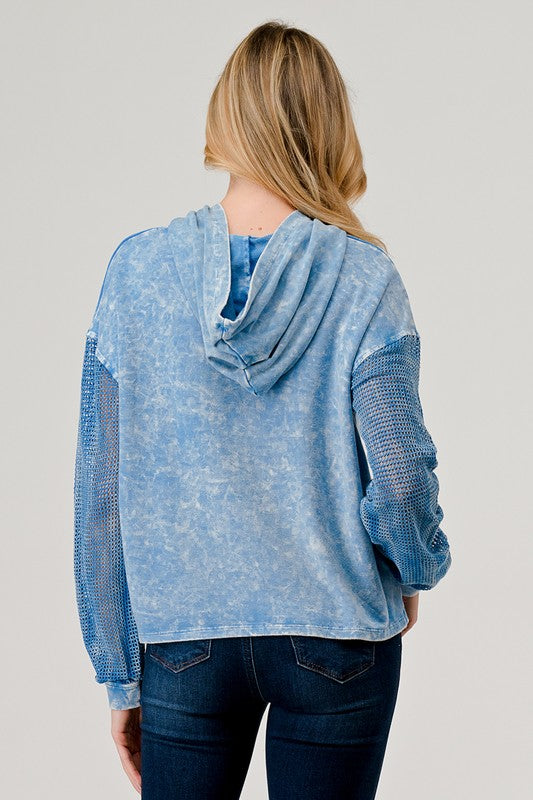 Hoodie With Mesh Sleeve