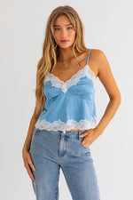 Laced Satin Top