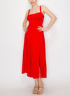 Corset Lace Up Sweetheart Midi Dress