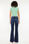 Kan Can Petite Mid Rise Flare Jeans