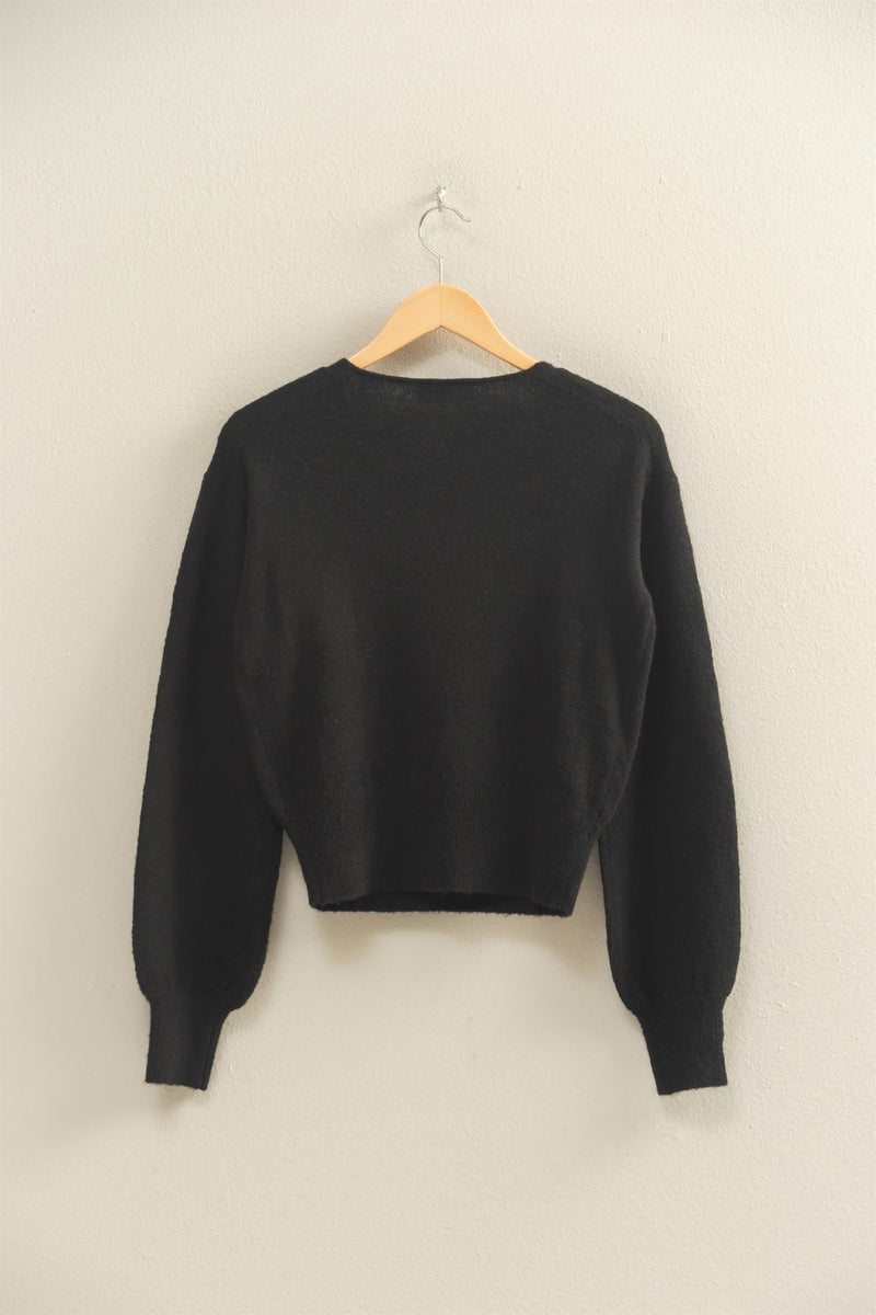 Surplice V-Neck Sweater