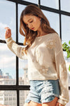 Lightweight Floral Sweater Top