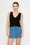 Lace Up Sleeveless Top
