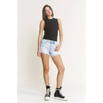 MICA Super High Vintage Raw Hem Shorts