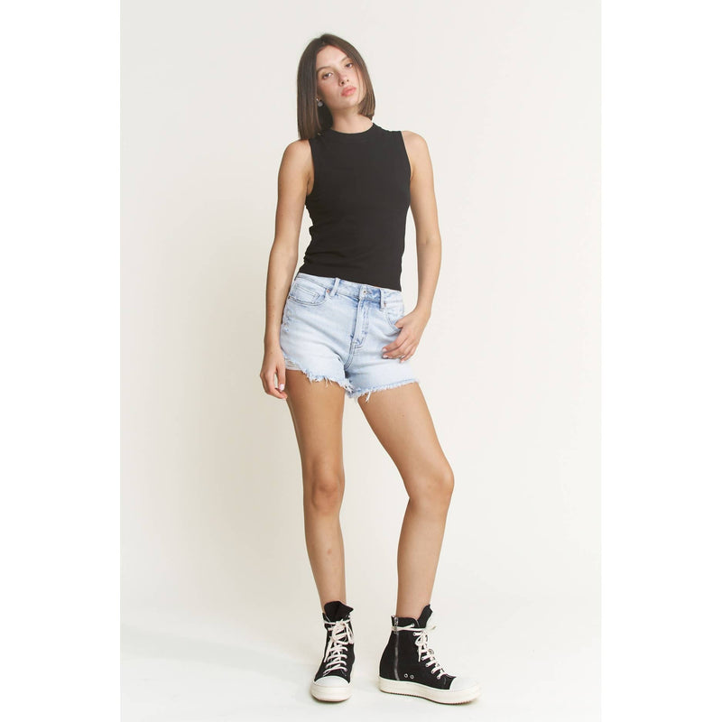 MICA Super High Vintage Raw Hem Shorts