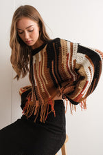 Renata Fringe Detailed Knit Sweater Top