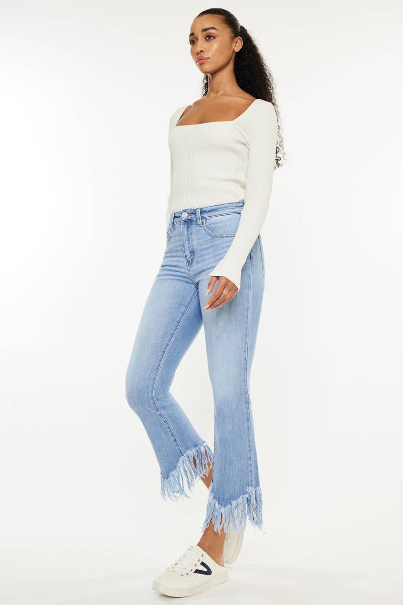 Kan Can High Rise Crop Bootcut Denim