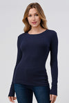 Round Neck Ribbed Top - TandyWear