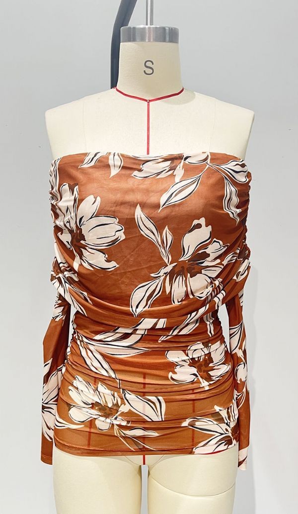 Mesh Off The Shoulder Top