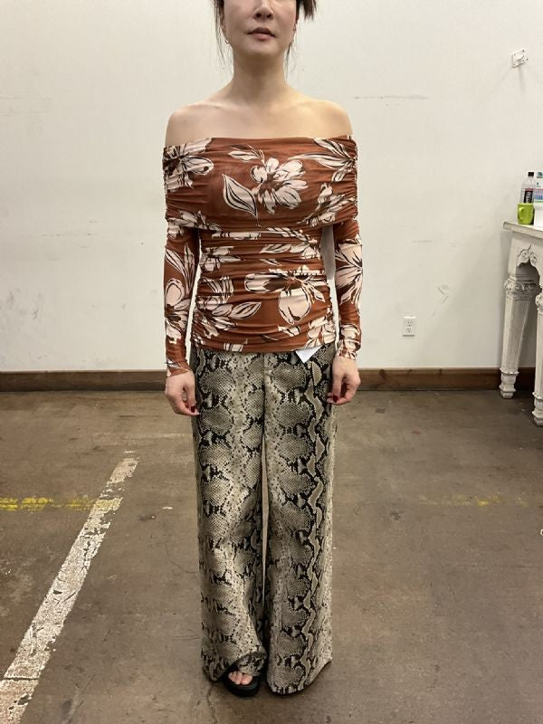 Mesh Off The Shoulder Top