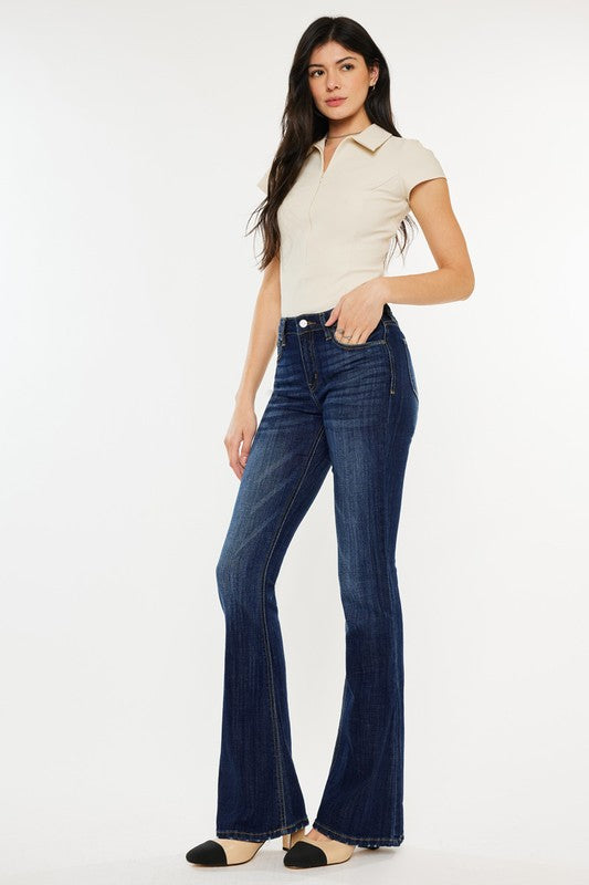 Kan Can Mid Rise Flare Jeans