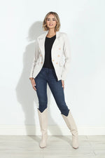 Button Ponti Blazer - White