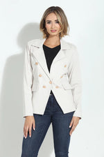 Button Ponti Blazer - White