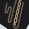 Multi Metal Chain Belt: Gold