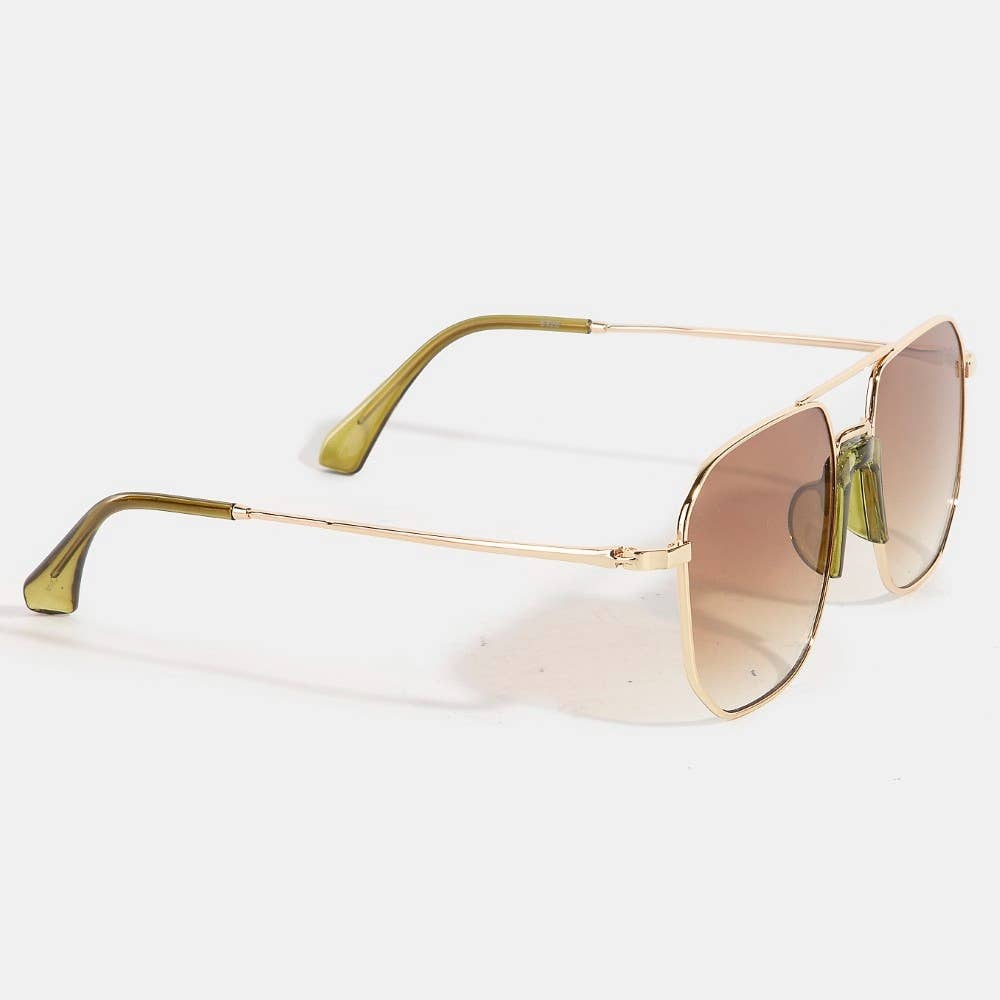 Simple Square Aviator Sunglasses