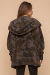 Camo Oversized Teddy Bear Jacket