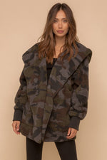 Camo Oversized Teddy Bear Jacket